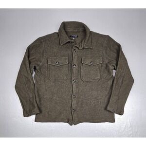 Banana Republic‎ Boucle Shirt Jacket Womens Medium Sheltered Earth Brown Shacket